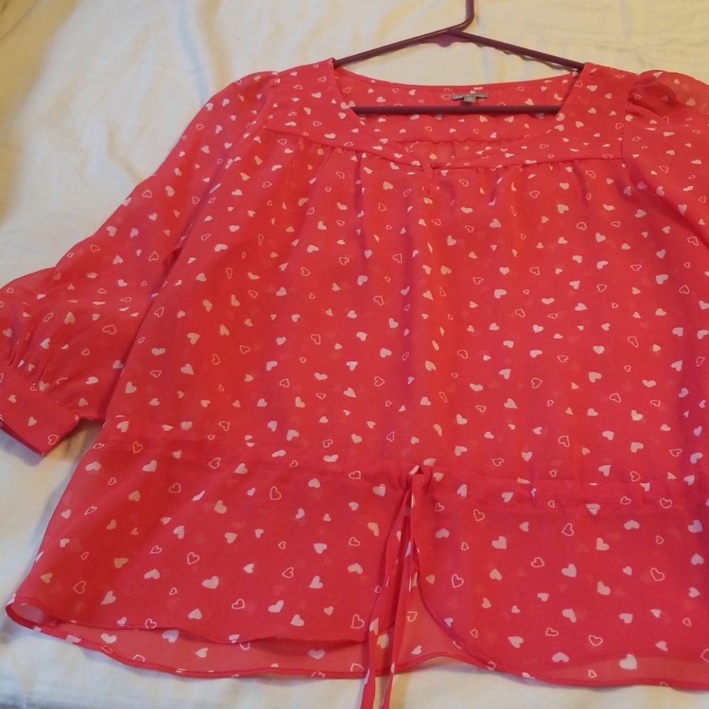 Heart patterned blouse